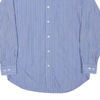 TOMMY HILFIGER Mens Blue & White Striped Shirt S Button Down Collar Long Sleeve