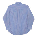 TOMMY HILFIGER Mens Blue & White Striped Shirt S Button Down Collar Long Sleeve
