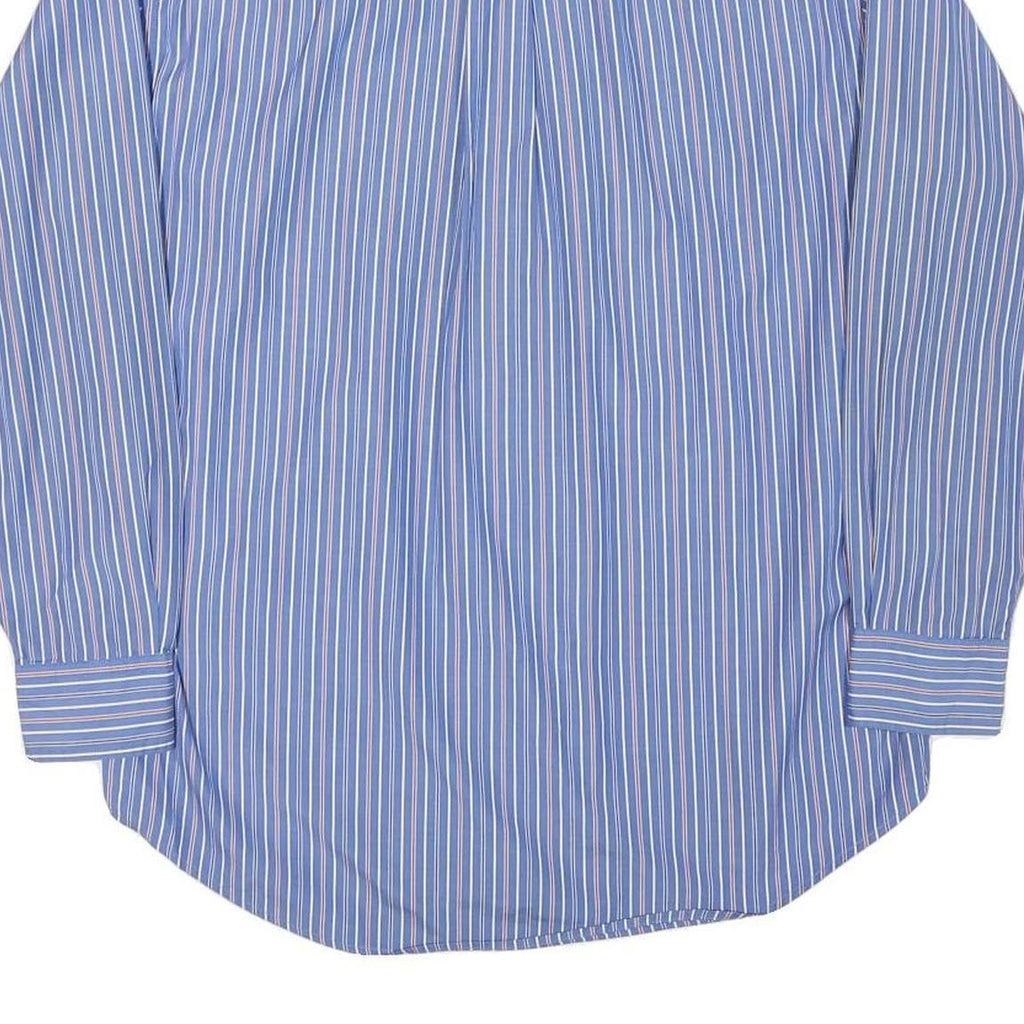 TOMMY HILFIGER Mens Blue & White Striped Shirt S Button Down Collar Long Sleeve