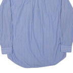 TOMMY HILFIGER Mens Blue & White Striped Shirt S Button Down Collar Long Sleeve