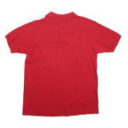 DISNEY Mens Red Mickey Mouse Golf Short Sleeve Plain Polo Shirt L Casual