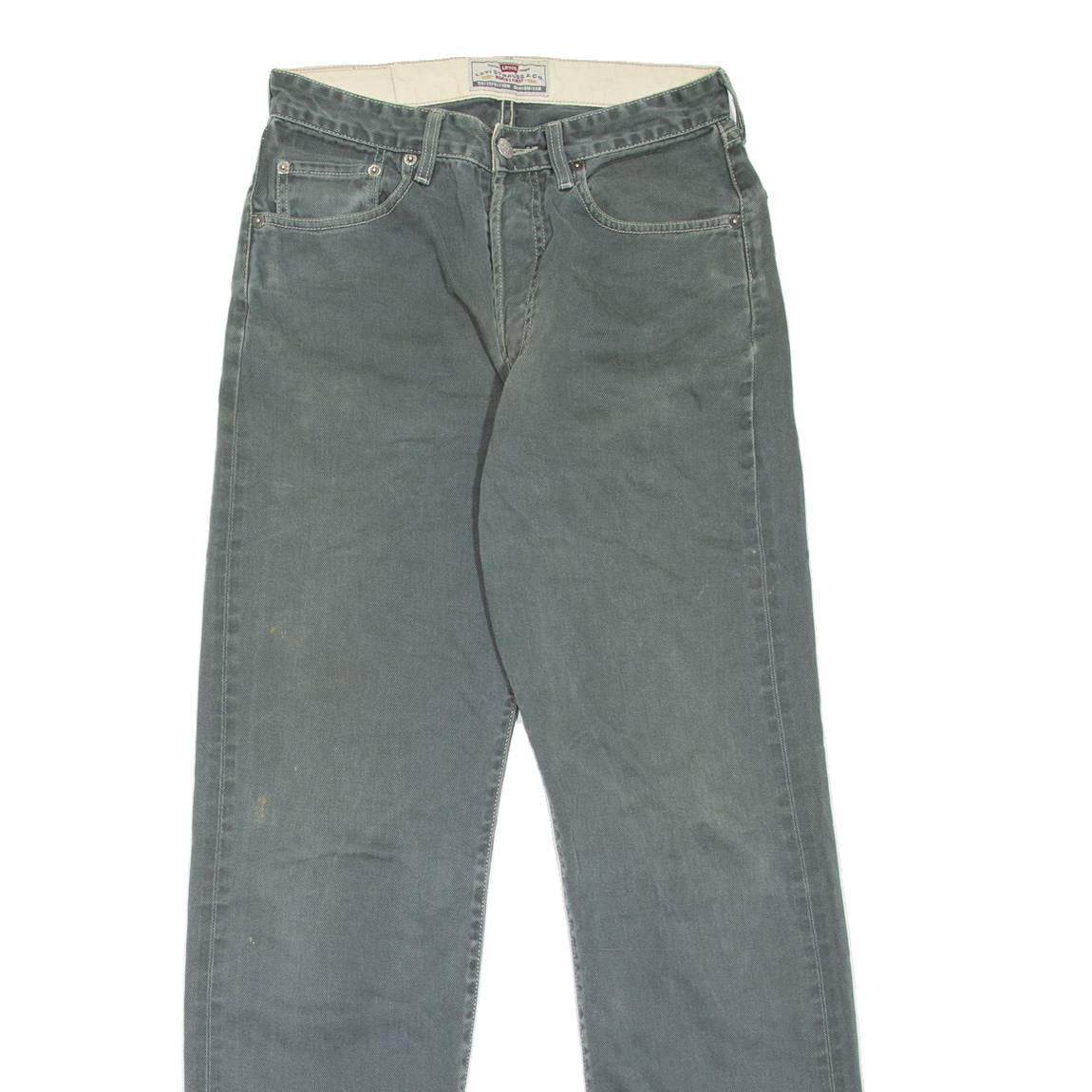 LEVI'S Mens Jeans Green Regular Straight 90s W27 L32