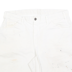 DICKIES Womens Shorts White Casual Classic L W34 Workwear Utility Cotton Blend