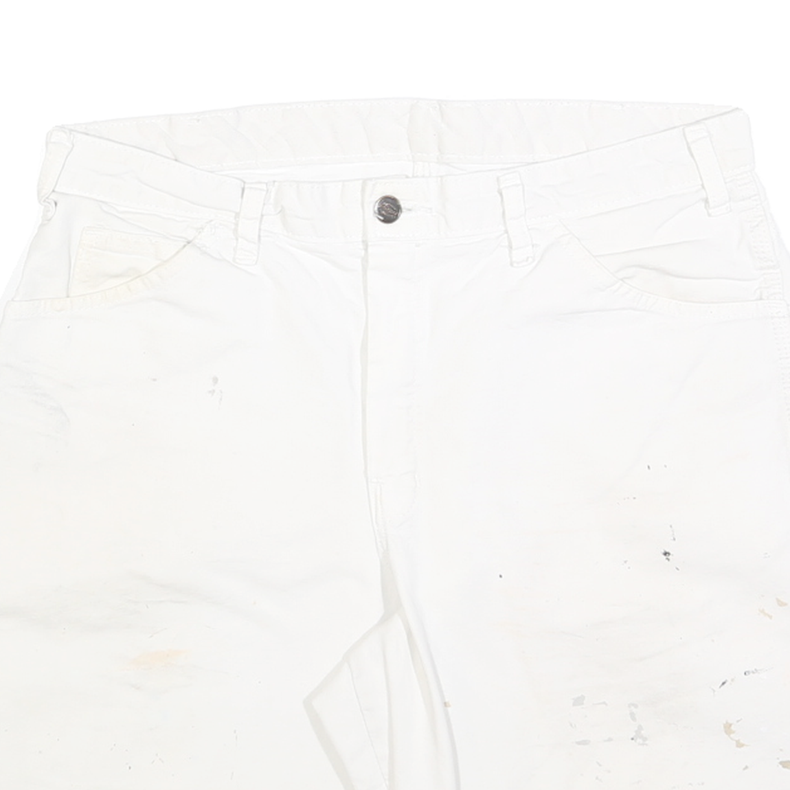 DICKIES Womens Shorts White Casual Classic L W34 Workwear Utility Cotton Blend