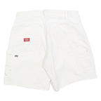 DICKIES Womens Shorts White Casual Classic L W34 Workwear Utility Cotton Blend