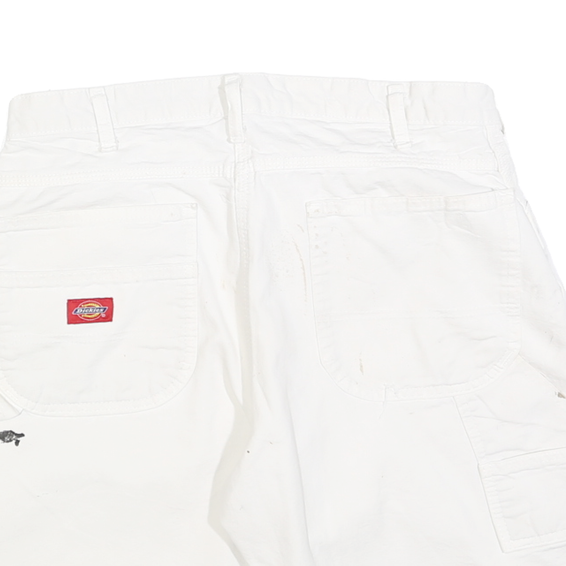 DICKIES Womens Shorts White Casual Classic L W34 Workwear Utility Cotton Blend