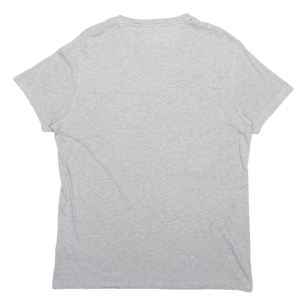 TOMMY HILFIGER Mens Grey Crew Neck Short Sleeve T-Shirt L Classic Cotton Blend