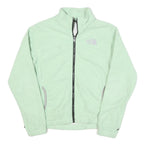THE NORTH FACE Womens Mint Green Fleece Jacket S Polyester Blend Zip Casual