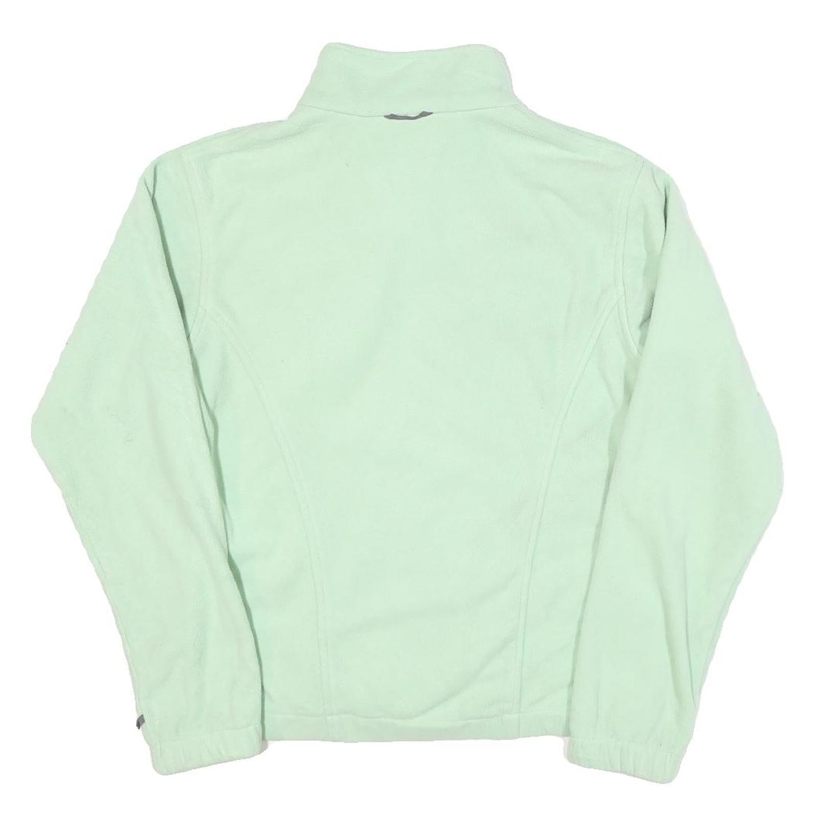 THE NORTH FACE Womens Mint Green Fleece Jacket S Polyester Blend Zip Casual