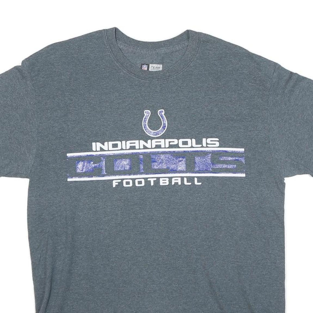 NFL Mens Grey Indianapolis Colts Football Graphic T-Shirt M Short Sleeve Crew