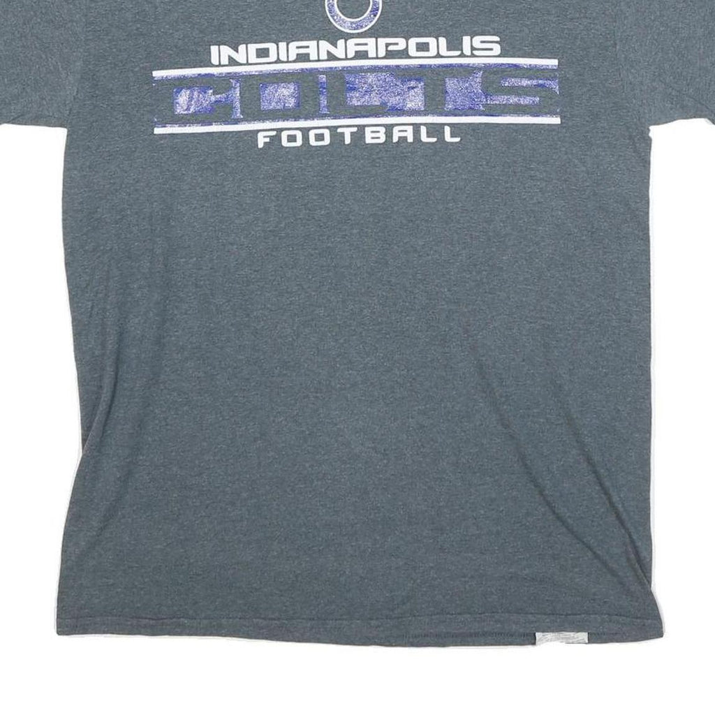 NFL Mens Grey Indianapolis Colts Football Graphic T-Shirt M Short Sleeve Crew