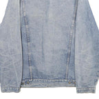 NORWISS Mens Blue Denim Button Jacket L Cotton Classic Plain Casual Lightweight