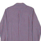 RALPH LAUREN Mens Blue & Red Check Shirt M Long Sleeve Cotton Blend Casual
