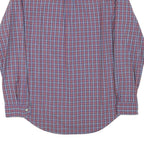 RALPH LAUREN Mens Blue & Red Check Shirt M Long Sleeve Cotton Blend Casual
