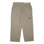 WRANGLER Mens Beige Relaxed Cargo Trousers W36 L30 Cotton Zip Pockets
