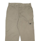WRANGLER Mens Beige Relaxed Cargo Trousers W36 L30 Cotton Zip Pockets