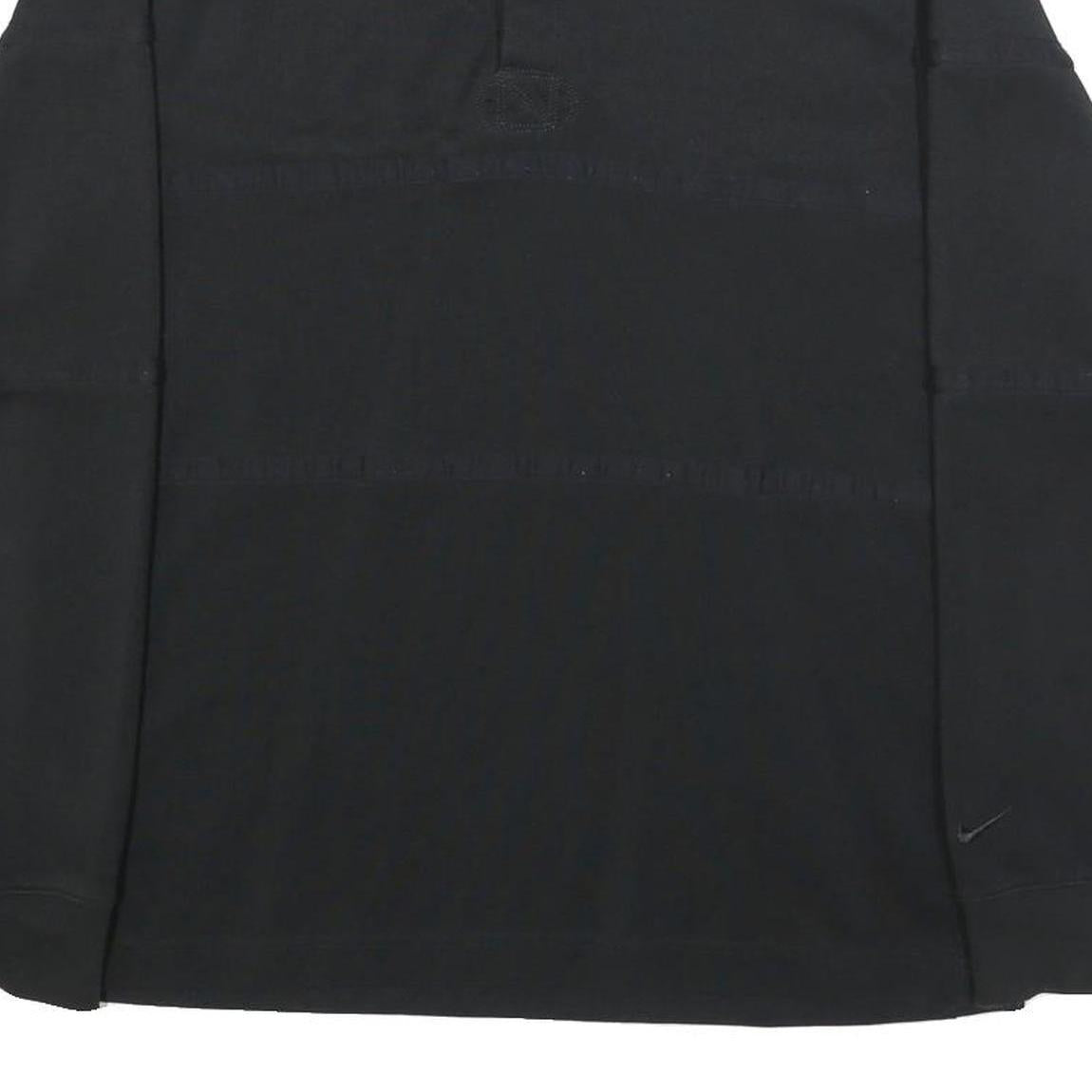 NIKE Mens Black Cotton Blend Crew Neck Sweatshirt L Casual Pullover Long Sleeve