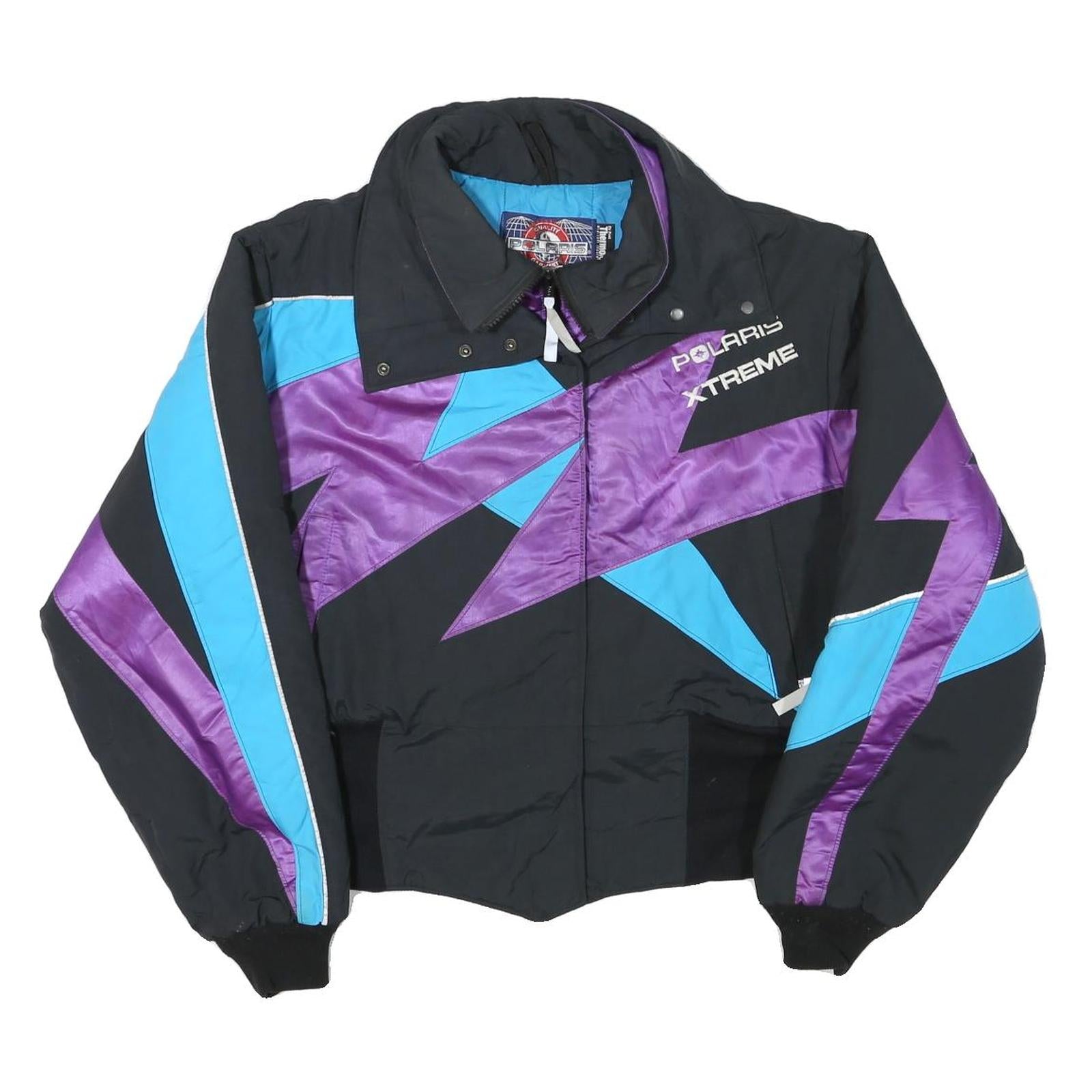 POLARIS Womens Black Blue & Purple Xtreme Jacket S Polyester Blend Zip