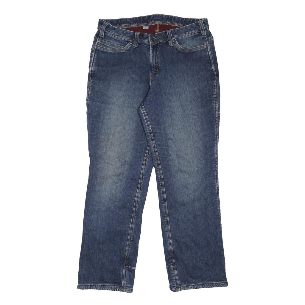CARHARTT Fleece Lined Womens Blue Regular Fit Straight Medium Wash Jeans W30 L27