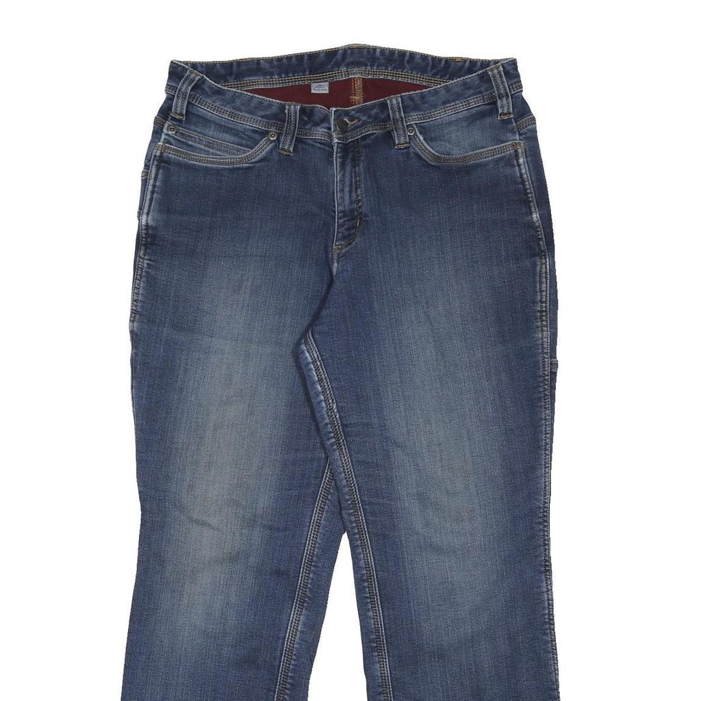CARHARTT Fleece Lined Womens Blue Regular Fit Straight Medium Wash Jeans W30 L27