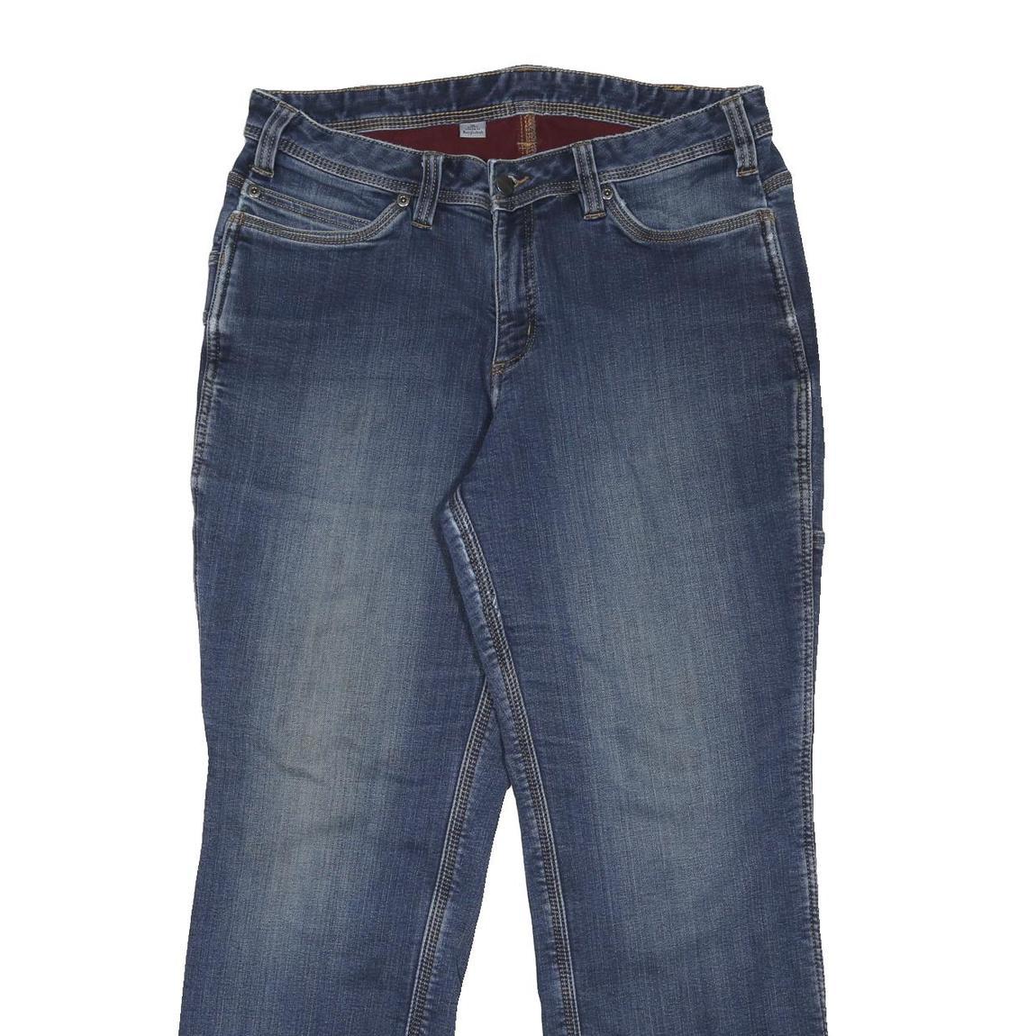 CARHARTT Fleece Lined Womens Blue Regular Fit Straight Medium Wash Jeans W30 L27