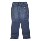 CARHARTT Fleece Lined Womens Blue Regular Fit Straight Medium Wash Jeans W30 L27