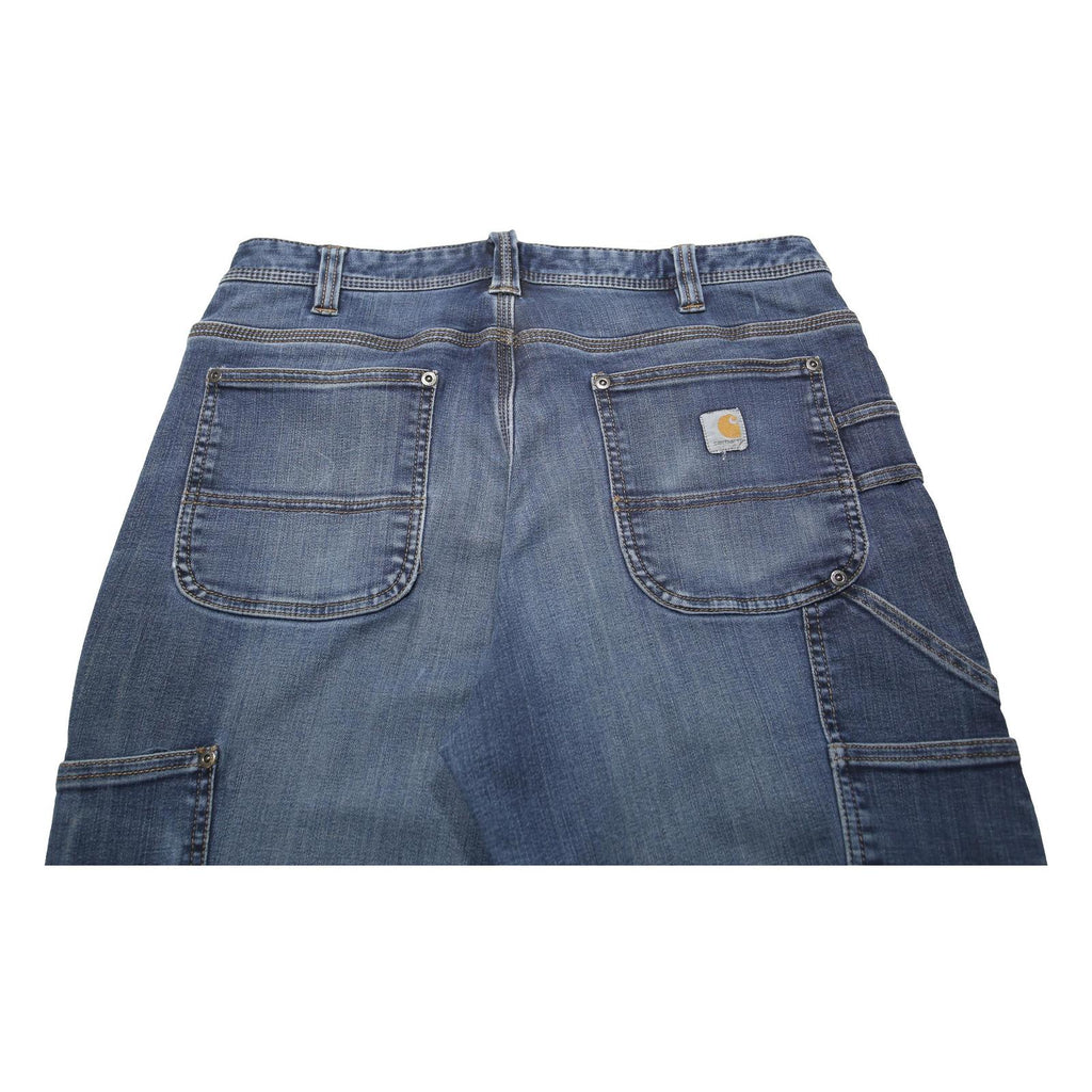 CARHARTT Fleece Lined Womens Blue Regular Fit Straight Medium Wash Jeans W30 L27
