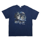 DELTA PRO WEIGHT Mens Blue Wolf Graphic T-Shirt XL Short Sleeve Crew Neck