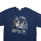 DELTA PRO WEIGHT Mens Blue Wolf Graphic T-Shirt XL Short Sleeve Crew Neck