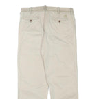 TIMBERLAND Mens Cotton Blend Beige Regular Fit Straight Trousers W36 L32 Casual