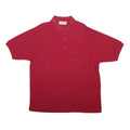 PIERRE CARDIN Mens Red Short Sleeve Polo Shirt 2XL Cotton Blend Pocket Casual