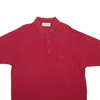PIERRE CARDIN Mens Red Short Sleeve Polo Shirt 2XL Cotton Blend Pocket Casual