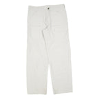 K-WAY Womens White Regular Fit Straight Leg Trousers W34 L32 Zip Polyester Blend