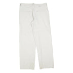 K-WAY Womens White Regular Fit Straight Leg Trousers W34 L32 Zip Polyester Blend