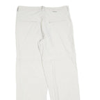 K-WAY Womens White Regular Fit Straight Leg Trousers W34 L32 Zip Polyester Blend
