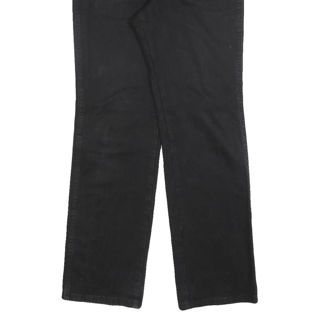 WRANGLER Mens Jeans Black Regular Straight Denim Raw W30 L30 Classic Cotton