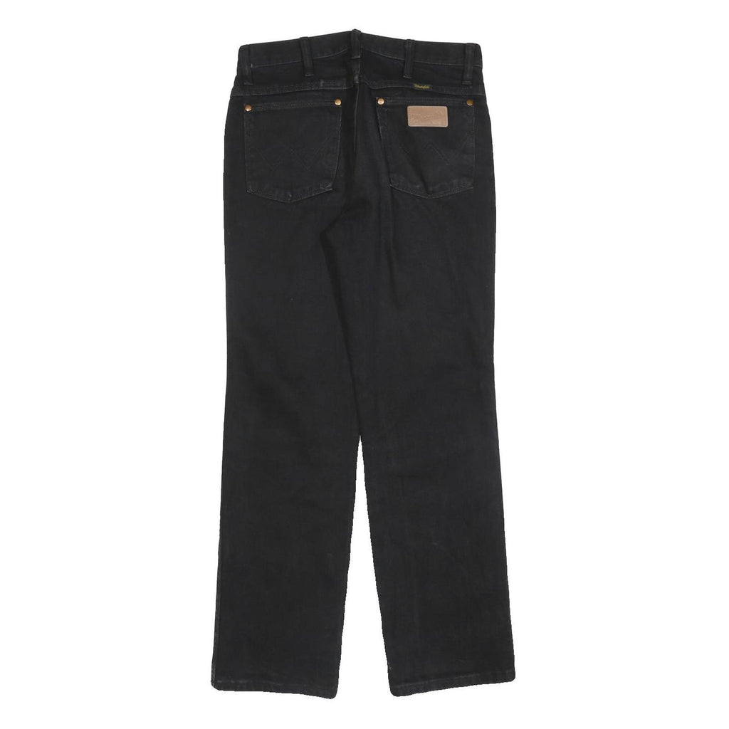 WRANGLER Mens Jeans Black Regular Straight Denim Raw W30 L30 Classic Cotton