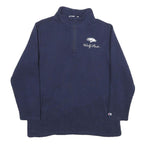 CHAMPION Womens Navy Blue Wolf Pack 1/4 Zip Sweatshirt M Cotton Blend Casual