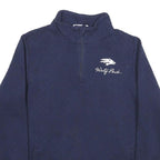 CHAMPION Womens Navy Blue Wolf Pack 1/4 Zip Sweatshirt M Cotton Blend Casual