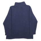 CHAMPION Womens Navy Blue Wolf Pack 1/4 Zip Sweatshirt M Cotton Blend Casual