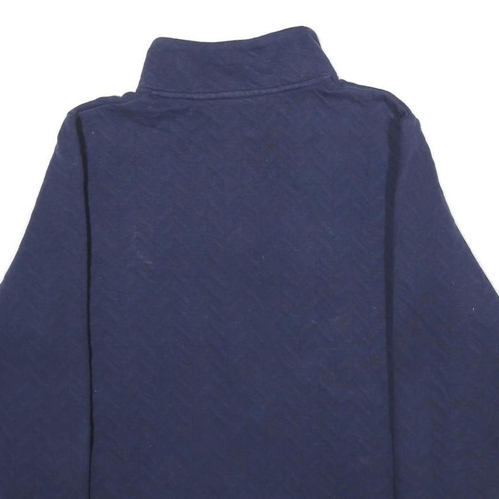 CHAMPION Womens Navy Blue Wolf Pack 1/4 Zip Sweatshirt M Cotton Blend Casual