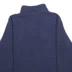 CHAMPION Womens Navy Blue Wolf Pack 1/4 Zip Sweatshirt M Cotton Blend Casual