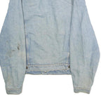 LEVI'S Mens Blue Denim Cotton Button Jacket L Plain Classic Fit Casual