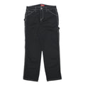 DICKIES Womens Black Relaxed Straight Denim W32 L29 Workwear Pockets Zip Closure