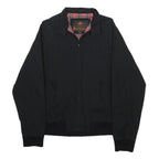 BEN SHERMAN Mens Black Harrington Jacket M Cotton Zip Plain Classic Casual
