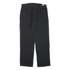 DICKIES Mens Regular Black Cotton Blend Trousers W34 L32 Workwear Straight Zip