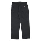 DICKIES Mens Regular Black Cotton Blend Trousers W34 L32 Workwear Straight Zip