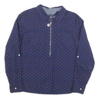 TOMMY HILFIGER Womens Blue Printed Shirt Long Sleeve Collared M Cotton Blend