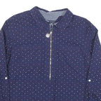 TOMMY HILFIGER Womens Blue Printed Shirt Long Sleeve Collared M Cotton Blend
