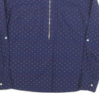 TOMMY HILFIGER Womens Blue Printed Shirt Long Sleeve Collared M Cotton Blend